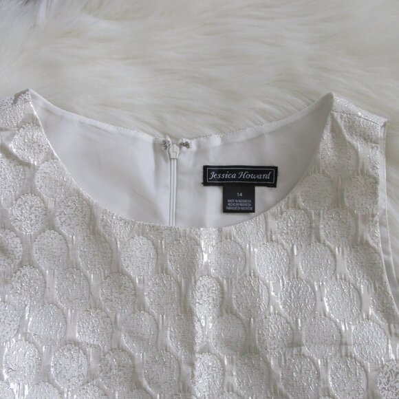 Jessica Howard | Wedding Cocktail Metallic Circle Dress Reception Celebration - Picture 3 of 8